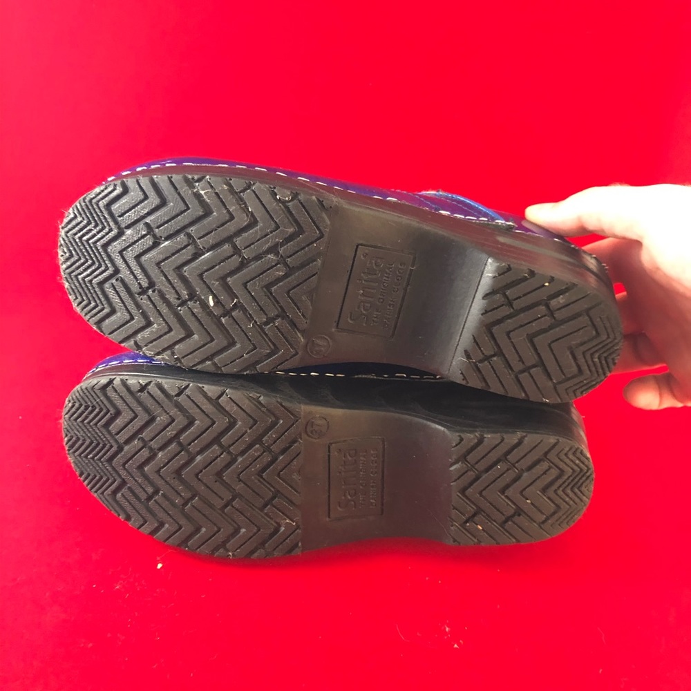 Sanita Shiny Blue Nursing Clogs EU 37 US 6.5 - 7 - Picture 9 of 13